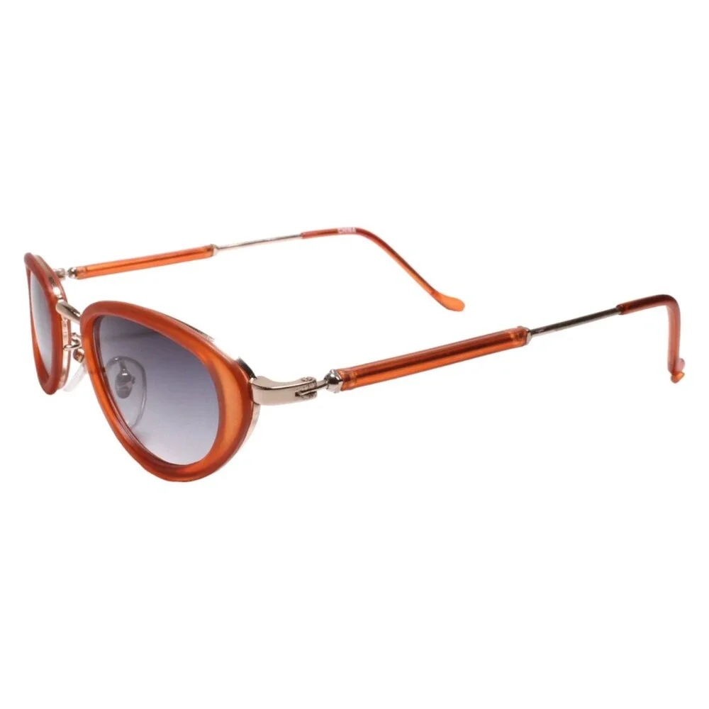 Timeless Glam Retro Chic Genuine Vintage Womens Small Cat Eye Brown Sunglasses